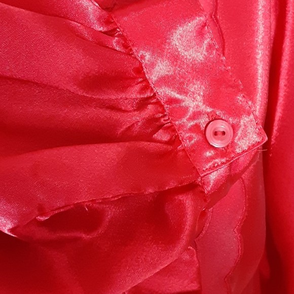 Valentine Red Ruffle Blouse - Picture 6 of 7